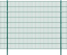 2D Garden Fence Panels & Posts 2008x1830 mm 6 m Green