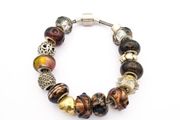 Vintage Rhona Sutton Designer Silver Charm Bracelet