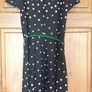 Ladies Black spotted dress Oasis NEW Size Medium Image 2