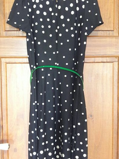 Ladies Black spotted dress Oasis NEW Size Medium