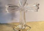 Vintage Tipperary crystal standing cross.
