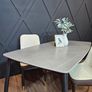 Stone/Ceramics Dining Table with Gold Ends Image 10