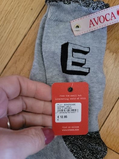 Avoca Letter E Alphabet Socks