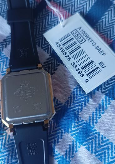 Casio Vintage Digital Resin Strap Quartz A100WEFG-9A Unisex Watch