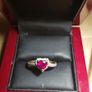 9 ct  gold ring Rubies and diamonds Image 7