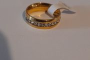 Gold plated diamond ring size 7