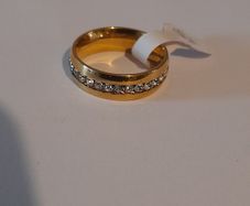 Gold plated diamond ring size 7