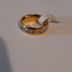 Gold plated diamond ring size 7