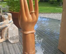 Bali hand-carved wooden hand, jewellery prop. D18