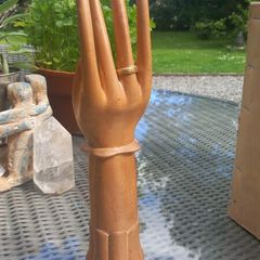Bali hand-carved wooden hand, jewellery prop. D18