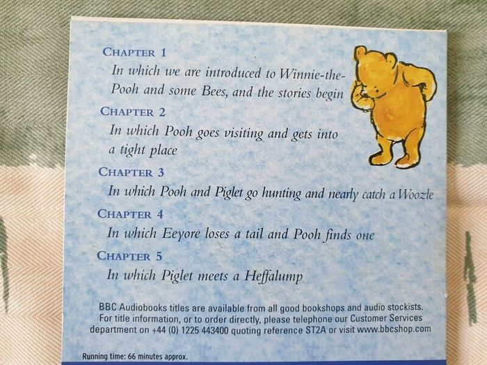 Selected Stories From Winnie The Pooh audiobook CD A A Milne Bernard Cribbins