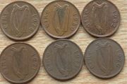 Ireland half penny date run 1971 1975 1976 1978 1980 1982