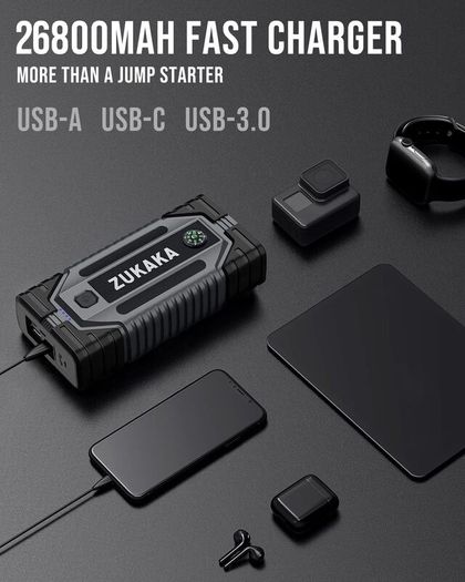 Car Jump Starter 3500A Peak 26800mAh 12V Auto Box Power Bank with USB QC3.0 (ZK003)