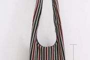 Striped Pattern Hobo Bag
