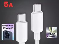 main image for ad Type C to Type C Cable USB C Fast Charger Lead Long For iPhone Samsung Huawei
