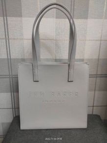 Icon Bags & Signature Bags | Women Ted Baker Seaconsmall Crosshatch Icon Bag Light Grey