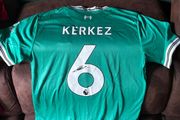 Milos Kerkez signed Liverpool 25/26 away jersey