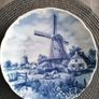 Vintage Delft Blue Windmill Decorative Plate Image 2