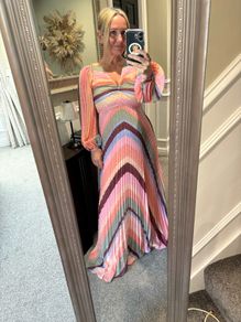 oasis pleated wedding guest dress