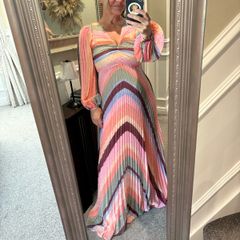 oasis pleated wedding guest dress
