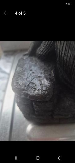Rare Signed Jeanne Rynhart Limited Edition Bronze "Old Sailor & Boy" (E/750)