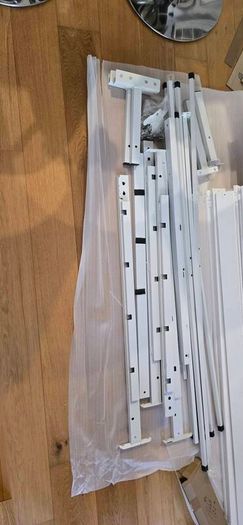 Free double bed metal frame white.
