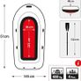 4 Boat Set - four man inflatable dinghy with oars and pump (FREE POSTAGE) Image 5