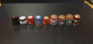 Assorted Collection of Enamel Thimbles