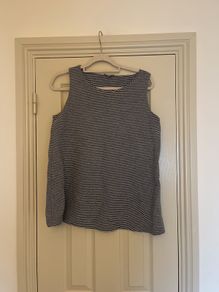 Cos navy and white Top
