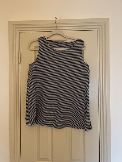 Cos navy and white Top