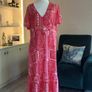 Ladies Pink & White Long Summer Dress from New Look Image 3