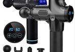 Massage Gun Deep Tissue Muscle Massager 6 Attachments LCD Control 20 Speeds