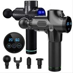 Professional 30 Speed Massage Gun Deep Tissue Muscle Massager 6 Attachments LCD Control