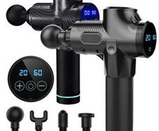 Massage Gun Deep Tissue Muscle Massager 6 Attachments LCD Control 20 Speeds