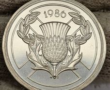 United Kingdom 1986 2 Pounds Silver Proof XIII Commonwealth Games UNC COIN