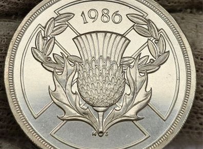 United Kingdom 1986 2 Pounds Silver Proof XIII Commonwealth Games UNC COIN