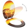 WC Toilet Seats with Soft Close Lid 2 pcs MDF Savanne Design Image 2