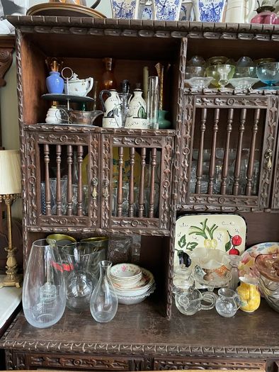 Ornate carved wooden dresser
