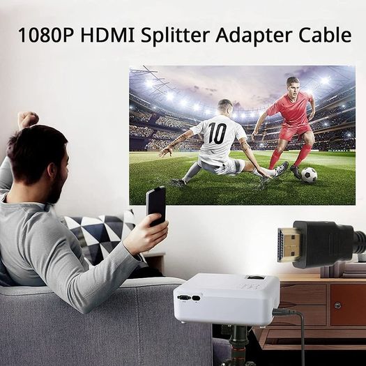 HDMI 4K@60Hz (Male) to 2xHDMI (Female) Splitter Extension Gold Plated Cable Adapter (Brand New/Warranty)
