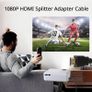 HDMI 4K@60Hz (Male) to 2xHDMI (Female) Splitter Extension Gold Plated Cable Adapter (Brand New/Warranty) Image 7