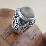 Antique Style Sulemani Agate Ring Vintage Brass & Silver Inlay Design Image 6