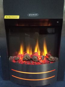 Stanley Argon Bailey Insert Electric Fire Black and Brushed Chrome
