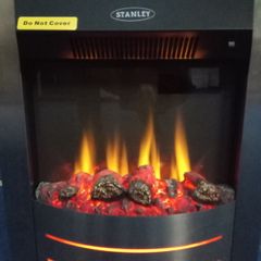 Stanley Argon Bailey Insert Electric Fire Black and Brushed Chrome