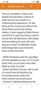 Lg Soundbar  with Dolby Atmos