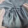 Stork & Co Girls Organic Cotton Soft Denim Dress with Back Bow Image 2