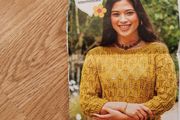A Knitting Pattern - A Three Quarter Length Sleeve Top - Diamond Detail - E