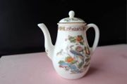 Vintage Wedgwood Kutani Crane Miniature Coffee Pot with Lid Bone China