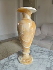 Alabaster table vase