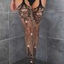 Sexy stretchy fishnet stockings with shiny pieces Image 3