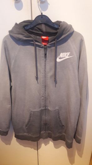 Nike two tone grey hooded zippy